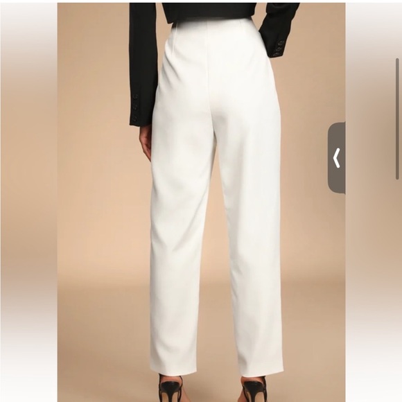 NWT Lulus white high waisted trouser - Picture 4 of 12